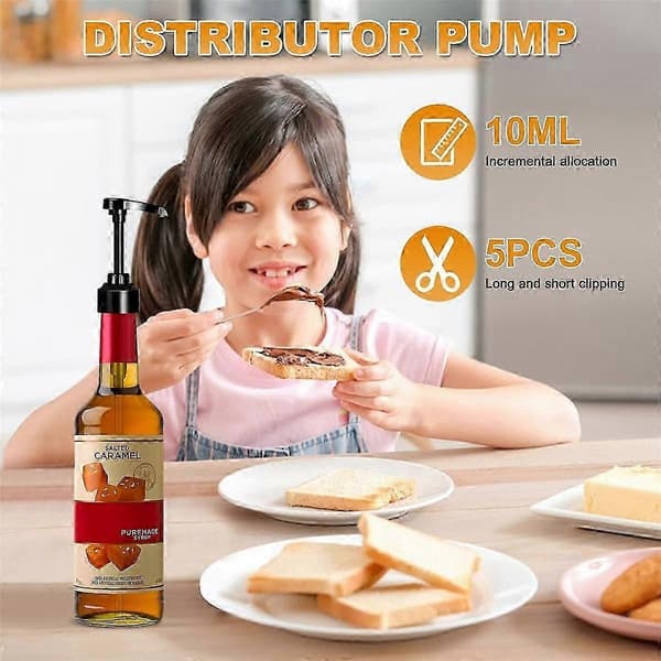 5 stk Kaffevæskedispenser Sirupspumpe Køkkentilbehør til Sirup Juiceflaske Sæbepumper Pumpe[D]