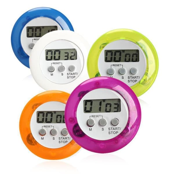 Magnetisk digital køkkentimer med LCD-display og lydalarm (eller