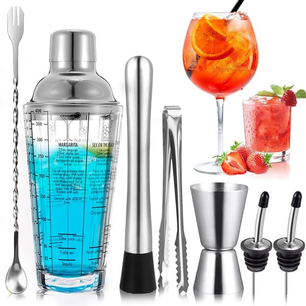 6-osainen cocktailshakeri