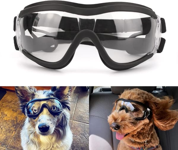 Dog Goggles for Outdoor Protection, Adjustable Strap, Easy to Put On
