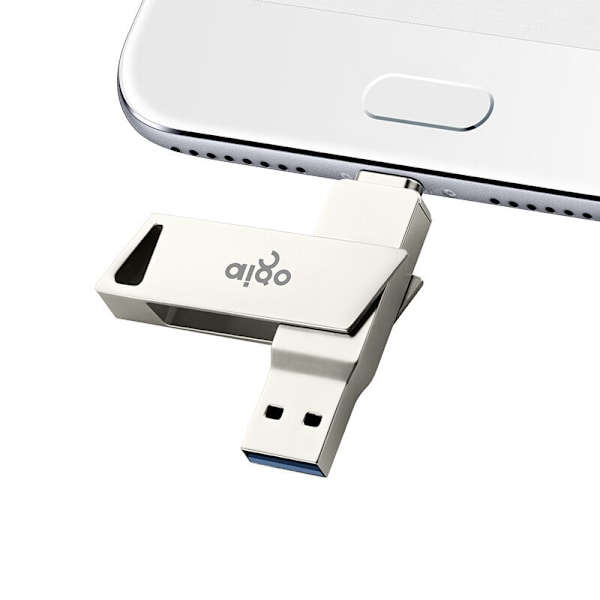 USB-hukommelse 128 GB USB C dobbeltstik, Type C 3.1 og USB
