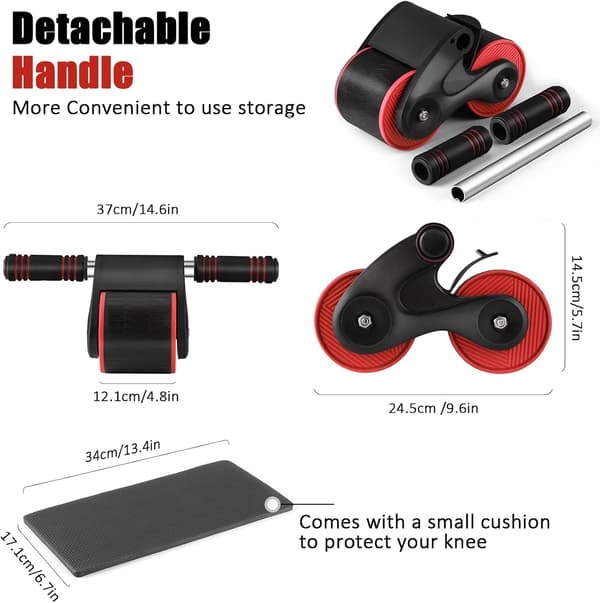 2023 New Abdominal Wheel, Wheel Roller Home Abdominal Trainer Blue/Red Ab Wheel