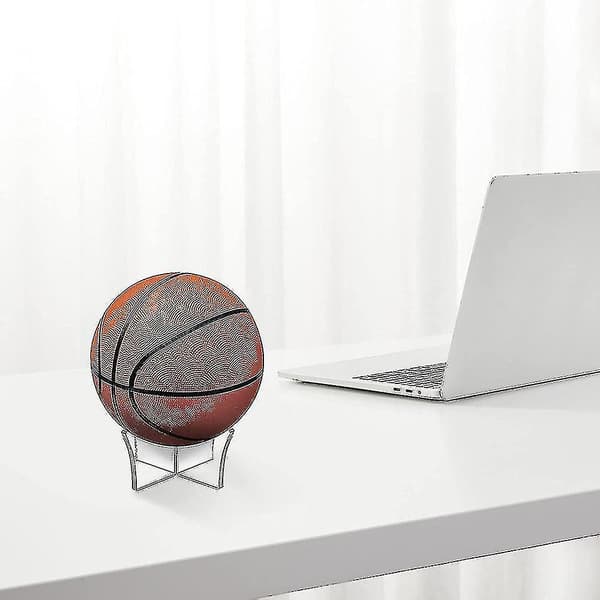 2 st basketbollställhållare fotbollsställ akrylbolldisplay (transparent)