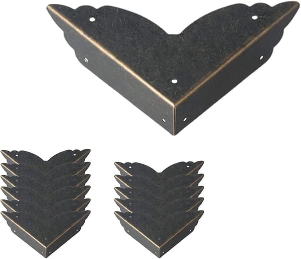 12 kpl vintage metallikulmasuojia