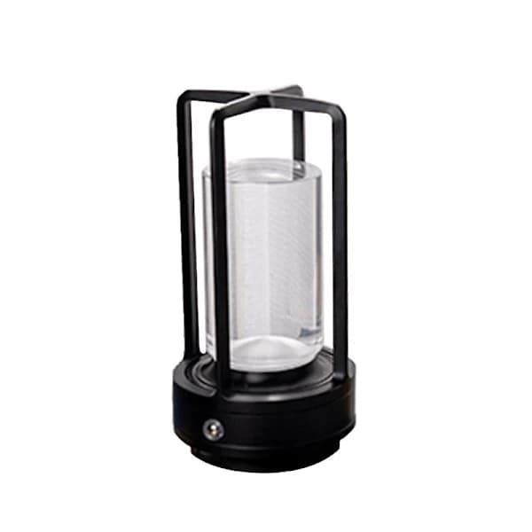 Trådløs bordlampe, 3 farver trinløs dæmpning LED-bordlampe med touchsensor AF Sølv
