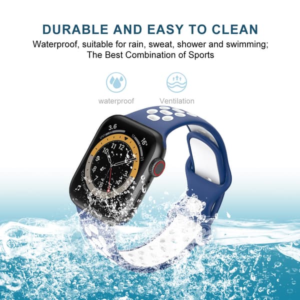 4PCS Two-Tone Sport Band Compatible with Apple Watch Band