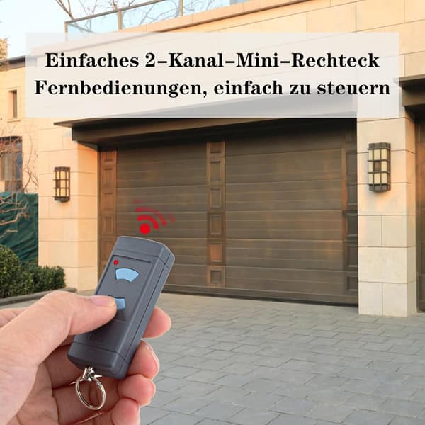 Garage Door Remote Control, Replacement for Hormann HSM4 868 HSE2 868, 2-Channel 868.3 MHz Mini Transmitter for Blue Button Models, 2-Pack