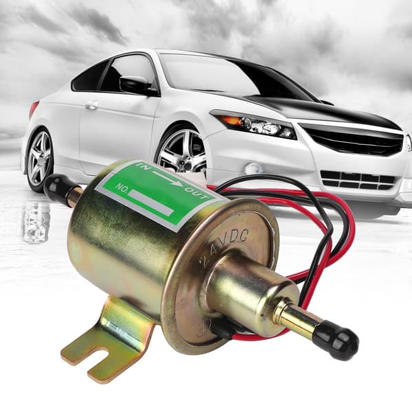 Universal 24V Car Boat Electric Fuel Pump Inline Filter Gasoline Diesel Replacement (Gold)