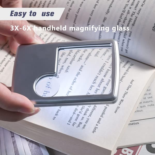 3X/6X Lomme LED-forstørrelsesglas Bærbart Læseforstørrelsesglas til Smykker 2 stk