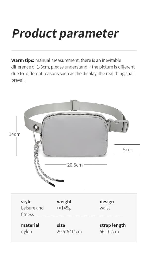 Unisex Mini Belt Bag with Adjustable Strap Small Waist Pack for Workout Running Travel Hiking Blue