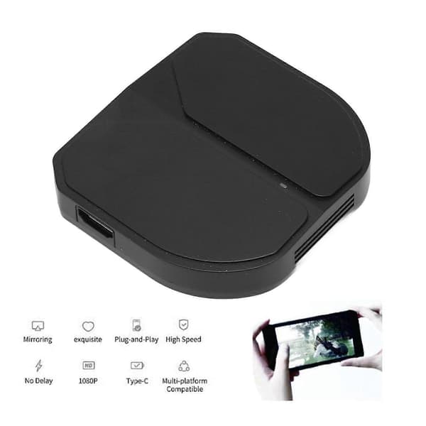 Trådløs skjermdongeladapter HD Multimedia Interface skjermadapter for bærbar PC smarttelefon HD-projektor 5V 2A