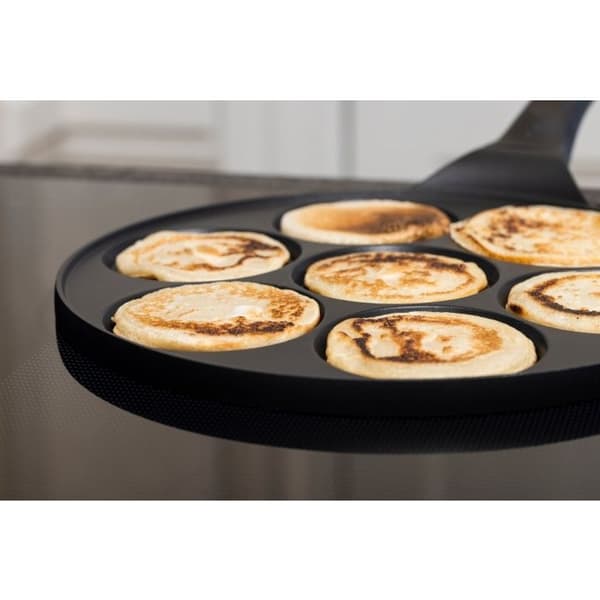 Pancake Pan - Pancake Griddle 26 cm – Maku Kitchen Life | For 7 small pancakes Svart black
