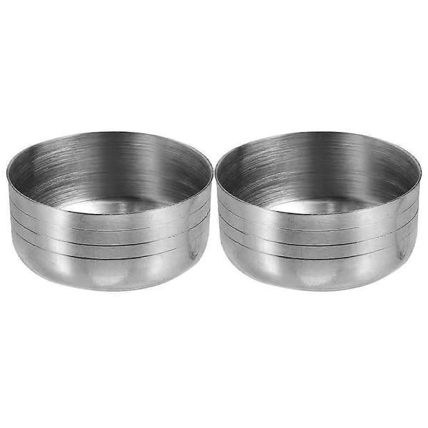 2 stk. cocktailshakerlåg i rustfrit stål, låg til shakerkop, låg til shakertumbler Silver