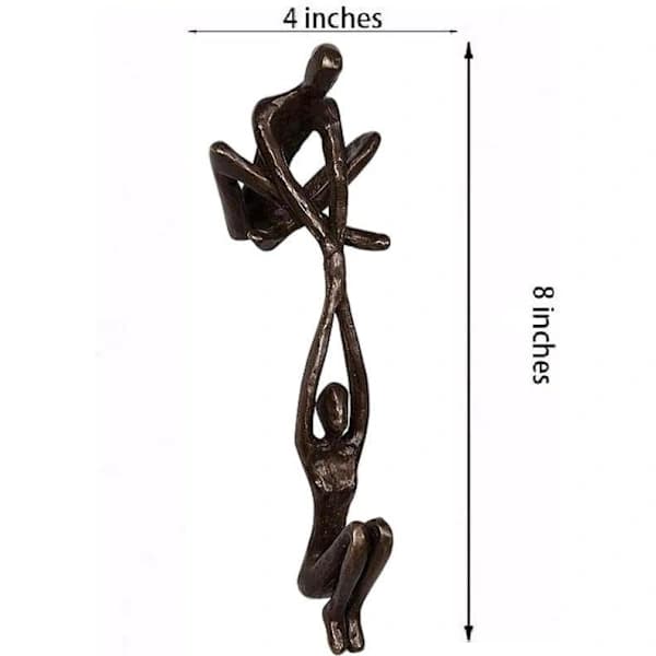 Parfigur Hyldesidder Harpiks Bronzefinish Moderne Romantisk Boligindretningsgave til Bryllupsdag 10 x 6,35 x 20,32 cm