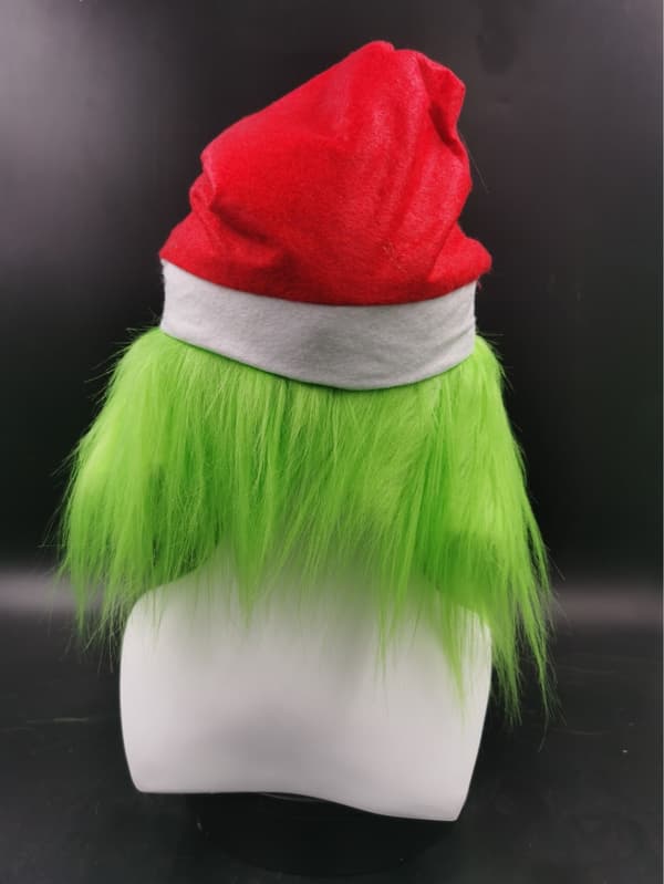 1 stk Grinch lateksmaske hodeplagg Halloween julemaske
