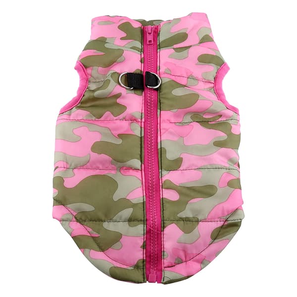 Warm and Stylish Pet Jacket for Cold Weather, Rose Red, Size M
