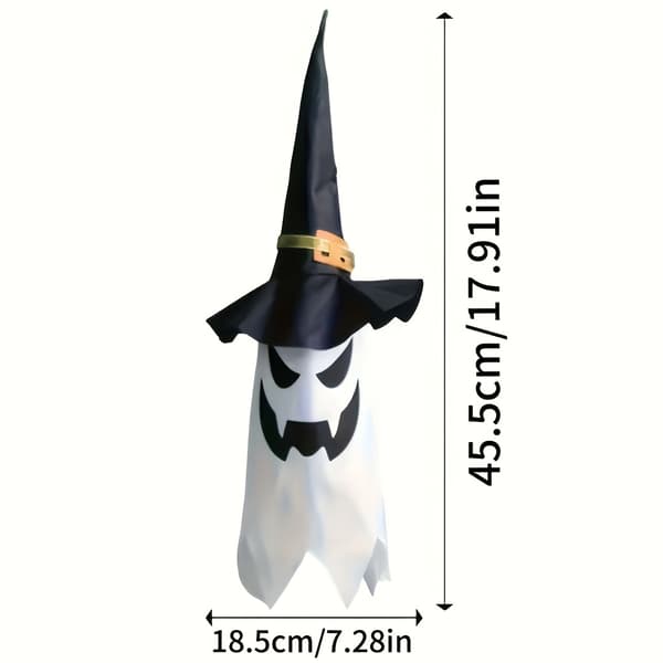 LED-lyskæder, 3 stykker udendørs hængende lysende spøgelse Halloween-dekorationer (Farve)