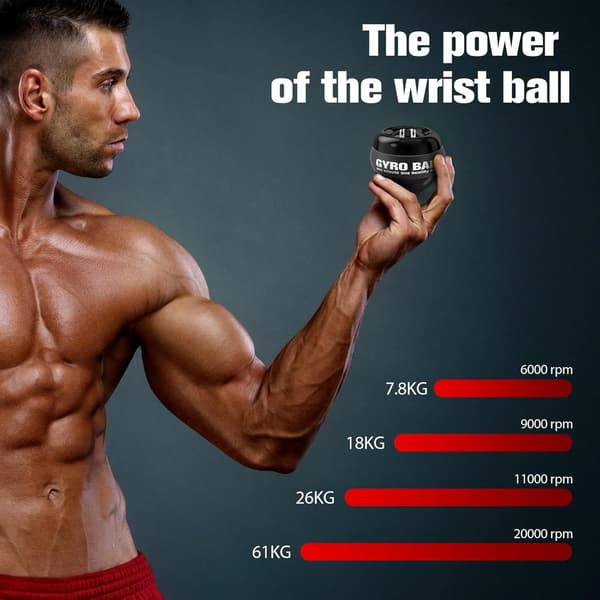 Wrist Training Ball - Self-Starting Gyroscopic Forearm Exerciser for Arm Strengthening