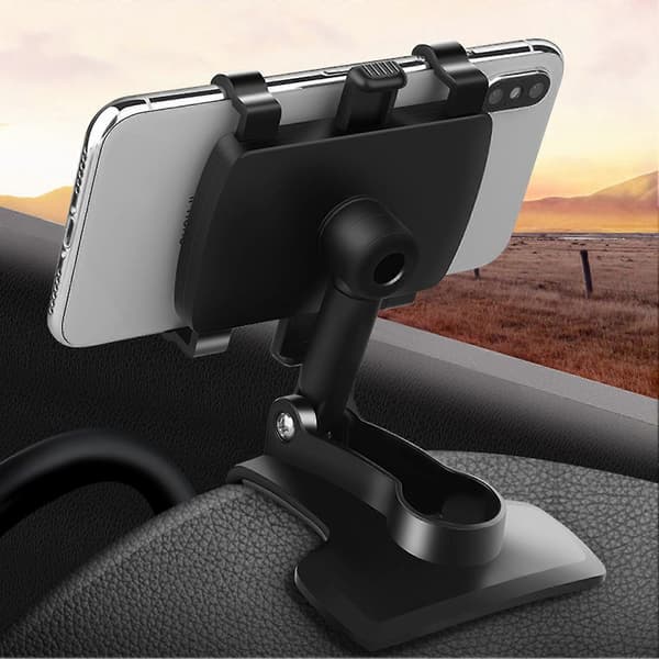 Biltelefonholder Justerbar Universal Dashbord Biltelefon Klipsfeste Stativ GPS-skjermfeste for Navigasjon