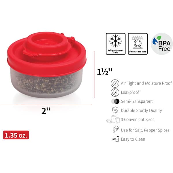 Salt- och pepparströare Fuktsäker Set om 2 Små Mini Saltströare för Camping Picknick Utomhus - Liten, 2-pack S,2PCS S,2PCS S,2PCS