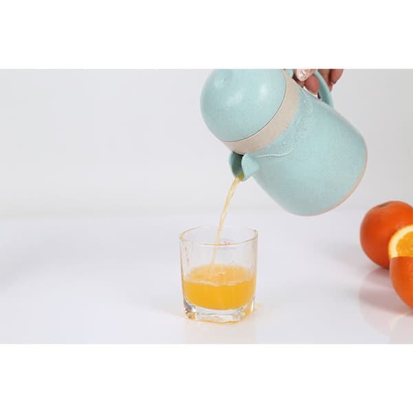 Manuell sitruspresse med 450 ml beholder, dobbeltsidig sitronpresse