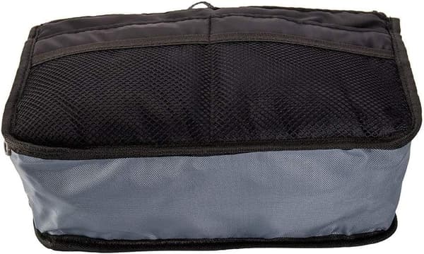 Women's Travel Bag, Handbag, Purse Organizer, Lined Cosmetics, 13 Pockets, Black