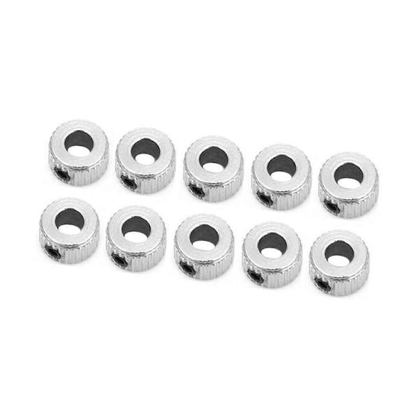 10 pcs Shaft Collar Electroplated Ferronickel Shaft Lock Collar Ring 5.1 mm