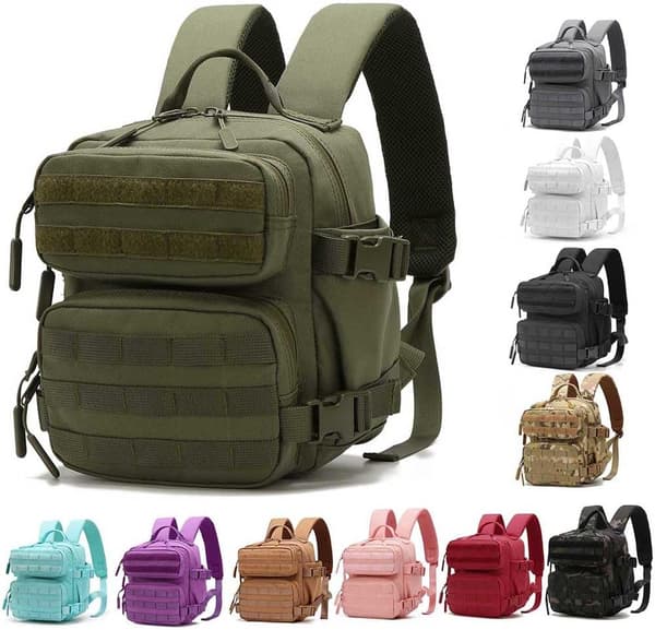 Hiking Backpack, 9L Small Mountaineering Bag (Military Green)