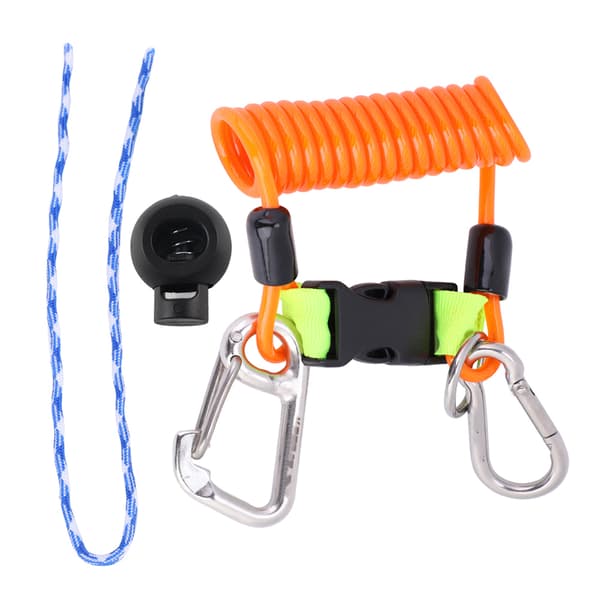 Orange Quick Release Anti Lost Spring Coil Lanyard