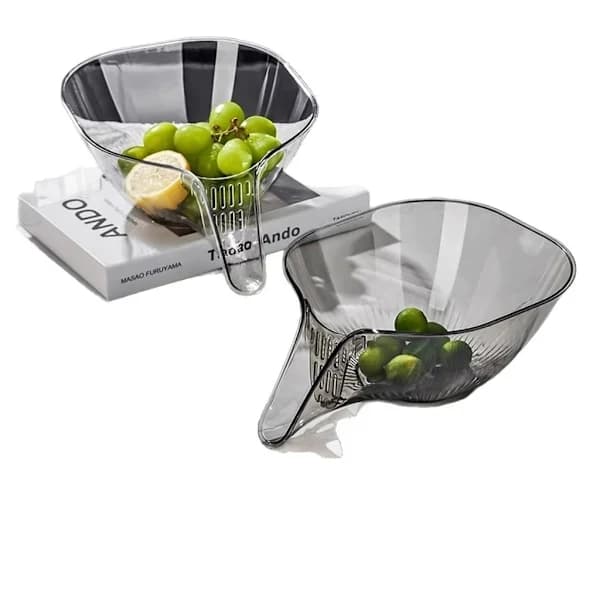 2 st Diskbänkskorgar - Grönsaker och Frukt, Dränera Kokt Pasta, Multifunktionell Diskbänkskorg för Diskbänk