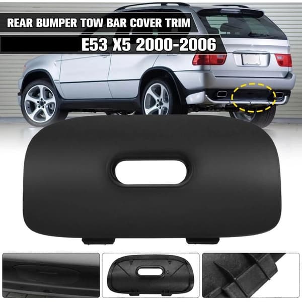 Car Rear Bumper Tow Hook Cover Rear Bumper Flap Cap for X5 E53 2000-2006 51128402327