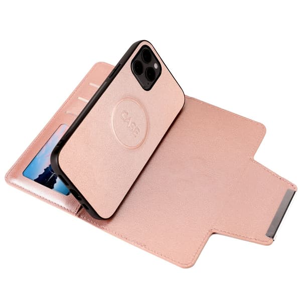 iPhone 12 / 12 Pro - 2-i-1 Magnetdeksel - Rosegull Rosegull Rosegull Rosegull Roséguld Roséguld
