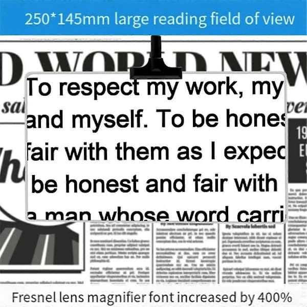 4X Magnifier with Stand, Flexible Gooseneck Full Page Magnification, for Visually Impaired Seniors