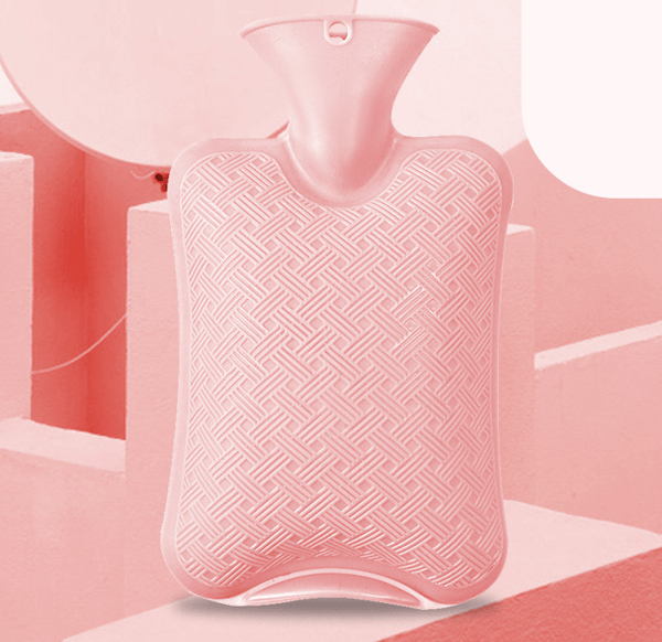 Injeksjonsvarmeflaske Tykk Eksplosjonssikker Midjevarmer Varm Kompress Mage Håndvarmerpose 1000ml Rosa