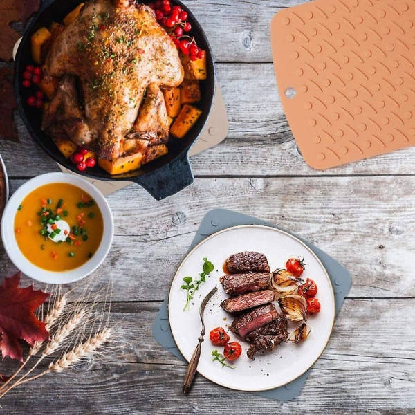 4 silikonialustaa, liukumattomat, lämmönkestävät