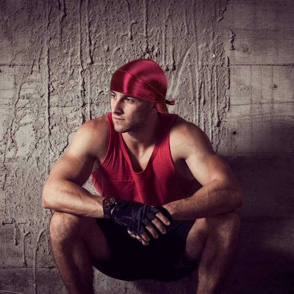 6 Stykker Silkeagtige Durags, Pakke Durags Do Rags med Lang Hale og Brede Stropper til Mænd Kvinder, 6 Farver