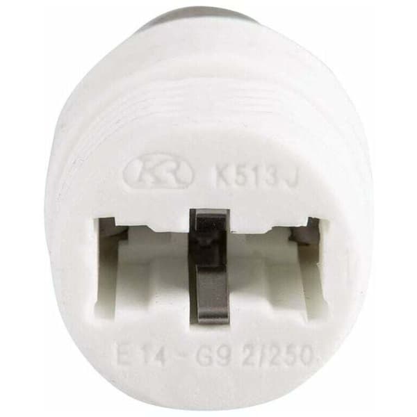 2-pakning E14 til G9 Keramisk Sokkeladapter for LED, Halogen, CFL-pærer