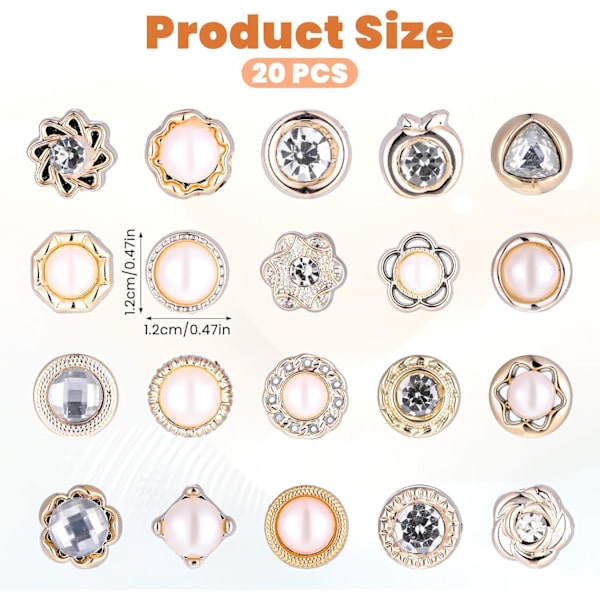 20 STK Dame Skjorte Broche til