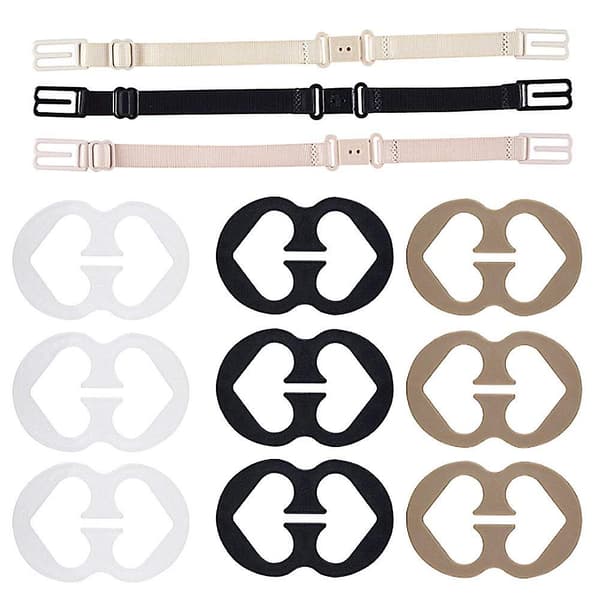 3-pack Non-slip Elastic Bra Strap Holders for Women - Keep Your Bra Straps in Place