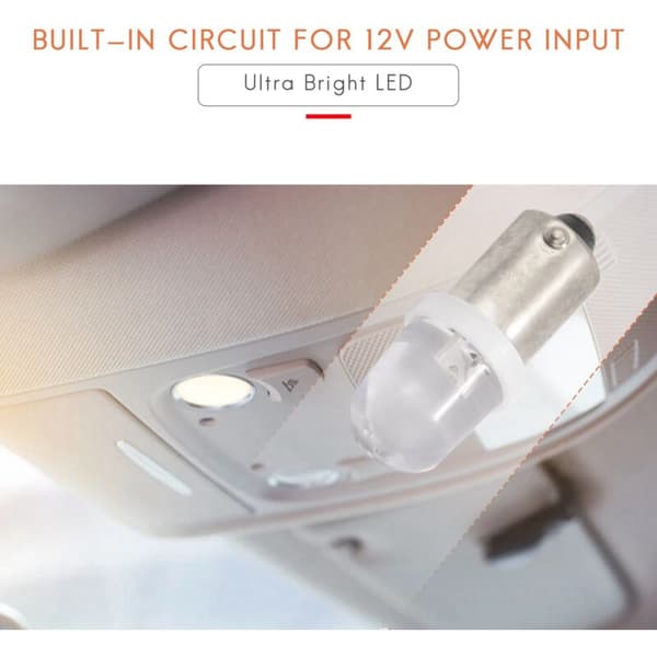 40 pcs BA9S 1895 Series H6W 53 57 LED Bulbs Bayonet for Car Map Light 12V White