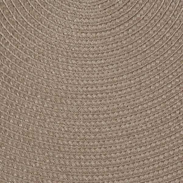 Sett med 4 PP-bordmatter, runde, vaskbare, varmebestandige, sklisikre, 38 cm, brune