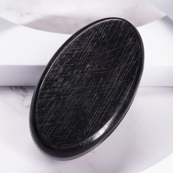 Men's Boar Bristle Beard Brush with Wooden Handle - Pocket Size (Black)
