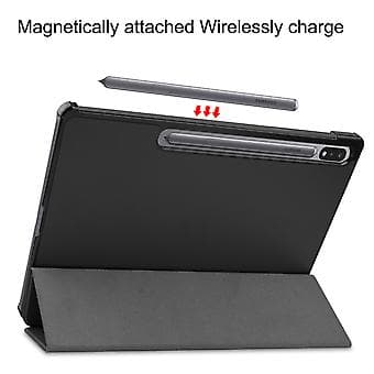 New Case for Galaxy TAB S7 FE/ T730 Tri-fold Caster Stand Ultra-thin P(Gold)