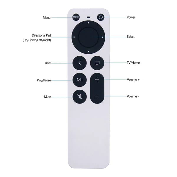Passer til Apple TV 3/4/5/6/7 fjernkontroll, 4K HD TV3456 A2540 A2854 lydsystem