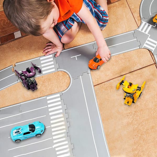 Leketøybil Mini Porsche Transformerende Robot er (gul)