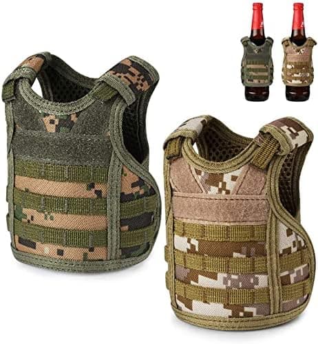Taktisk Mini Ölväst, 2-pack Molle Öljacka Kamouflage Be