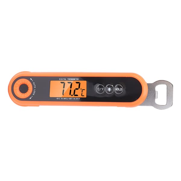 Trådløst kødtermometer, vandtæt foldbar digitalt display med baggrundsbelysning, til grill køkken camping