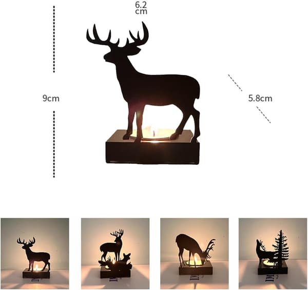Adventslysestake for telys, lysinnsats bordlys, moderne metalllysestake, for DIY