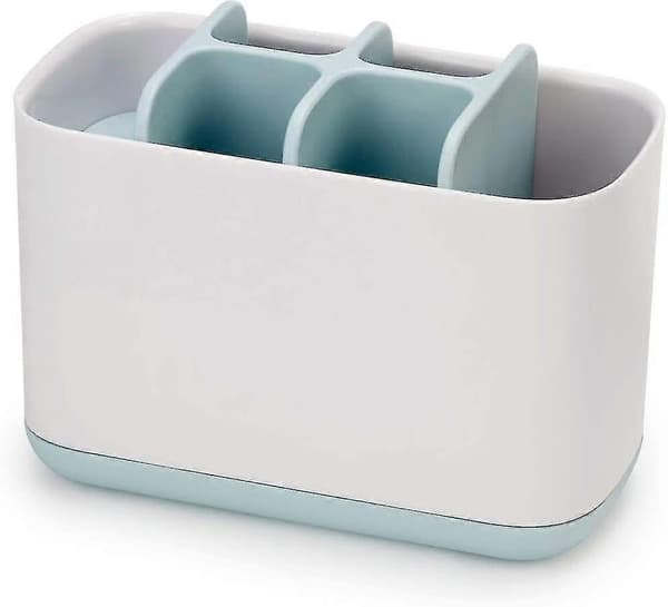 DB Joseph Joseph Easy-store - Large Toothbrush Holder, Bathroom Storage - White/Blue