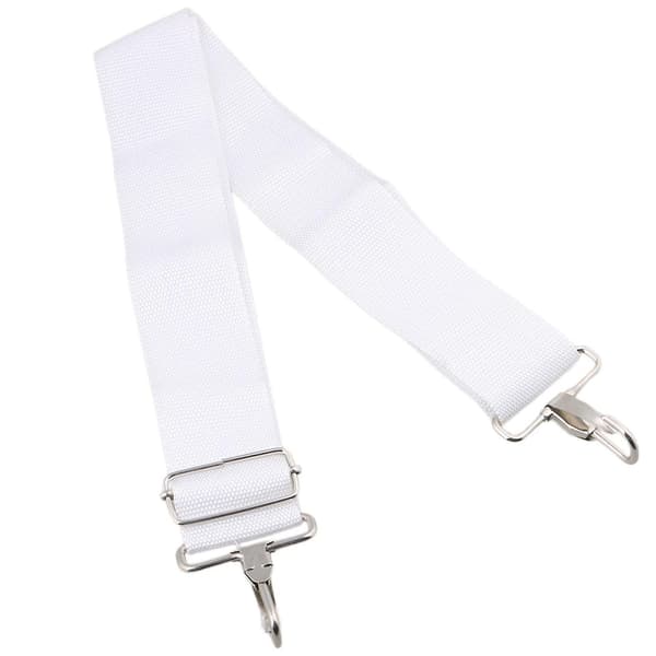 For 50mm Bredde Hvit Justerbar Nylon Marsj Virveltromme Bærerem WS4026
